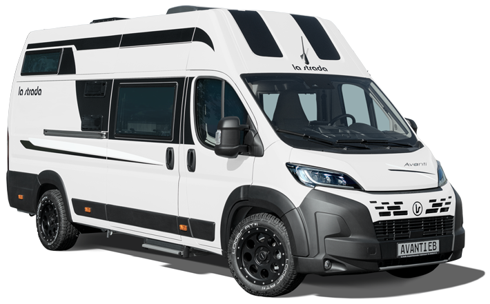 la strada Avanti EB Reisemobil mit weißer Lackierung