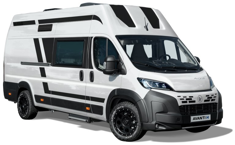 la strada Reisemobil Baureihe AVANTI - Modell H in Weiss Metallic